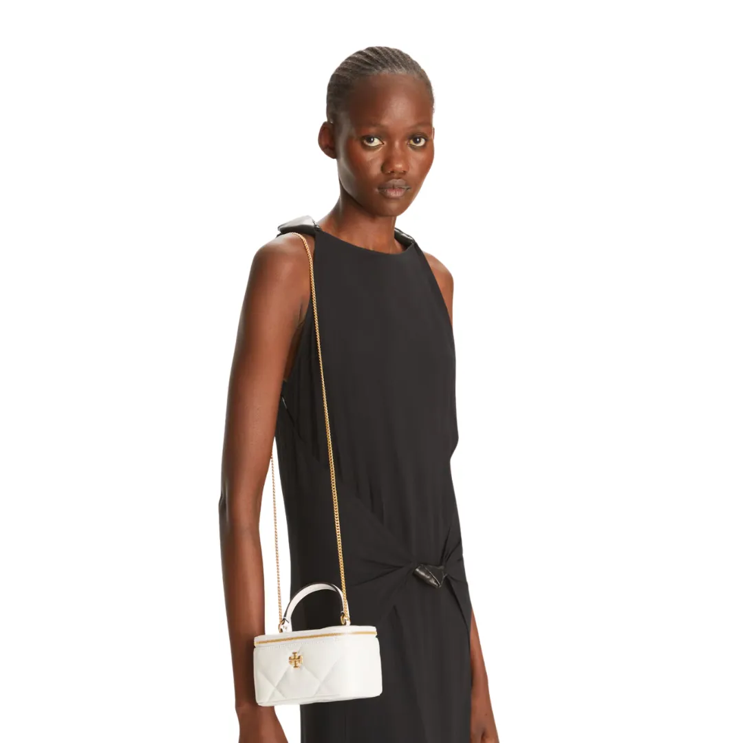 Tory Burch Kira Diamond Quilt Vanity Case - Blanc