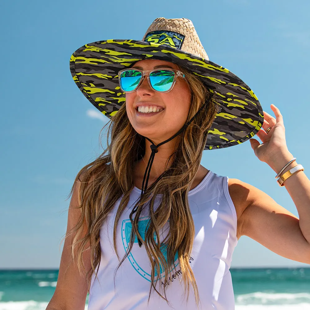 Under Brim Straw Hat | Surge Military Camo 2.0