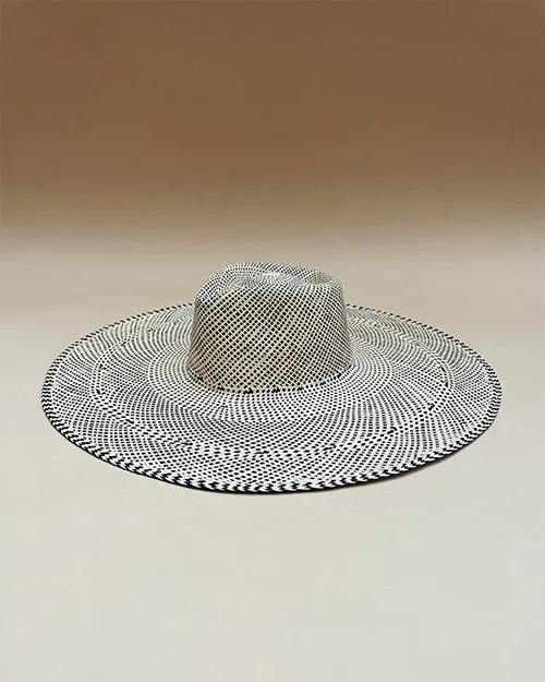 VAN PALMA | Austin XL Straw Hat | Black & Natural