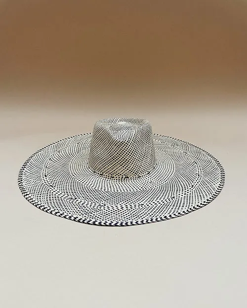 VAN PALMA | Austin XL Straw Hat | Black & Natural