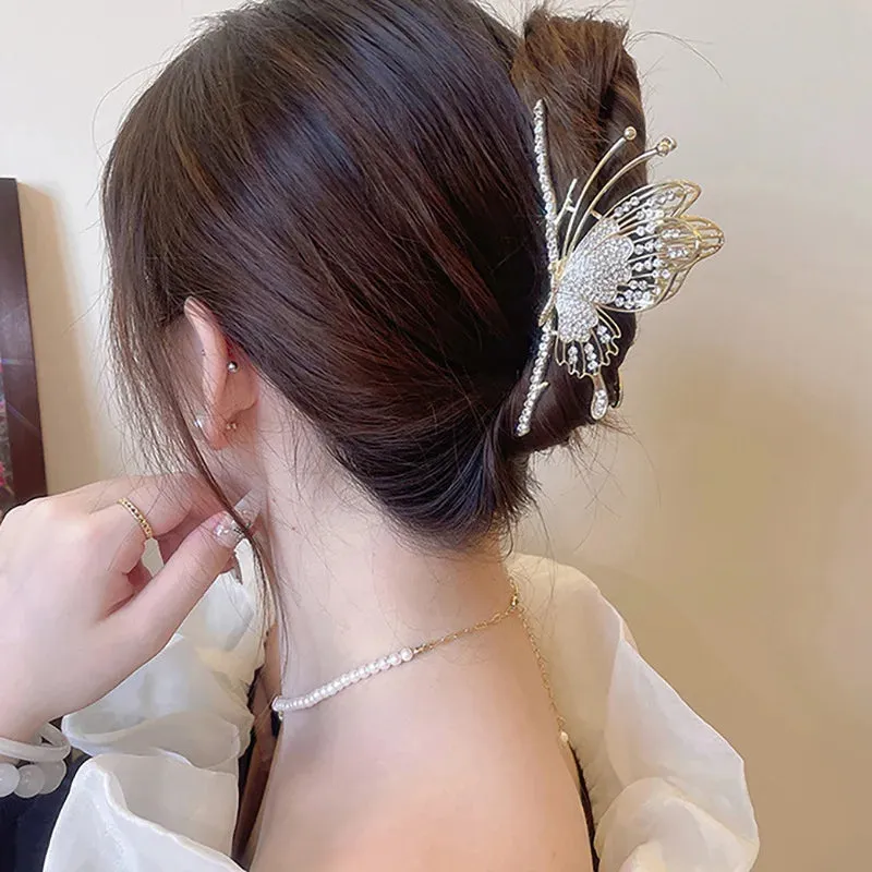 Vintage Metal Long Tassel Gripping Clip Hair Claw For Women