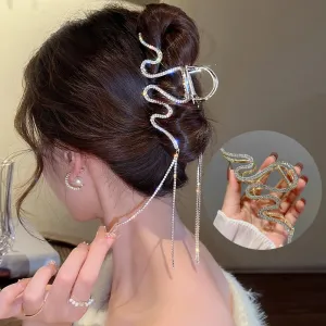 Vintage Metal Long Tassel Gripping Clip Hair Claw For Women