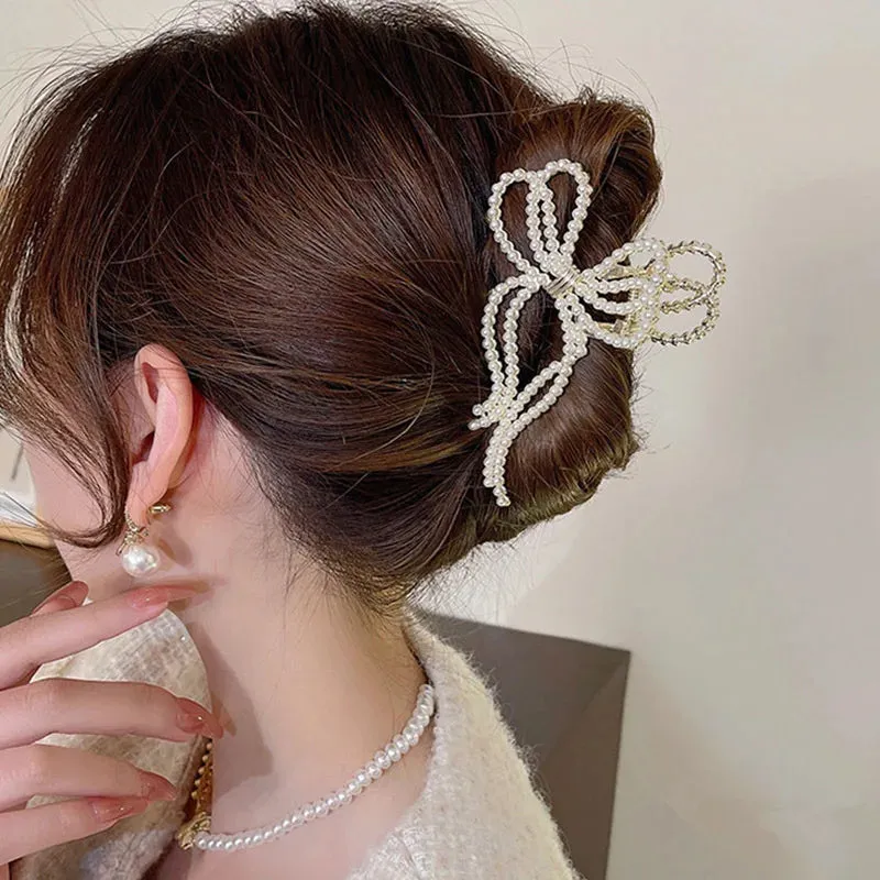 Vintage Metal Long Tassel Gripping Clip Hair Claw For Women