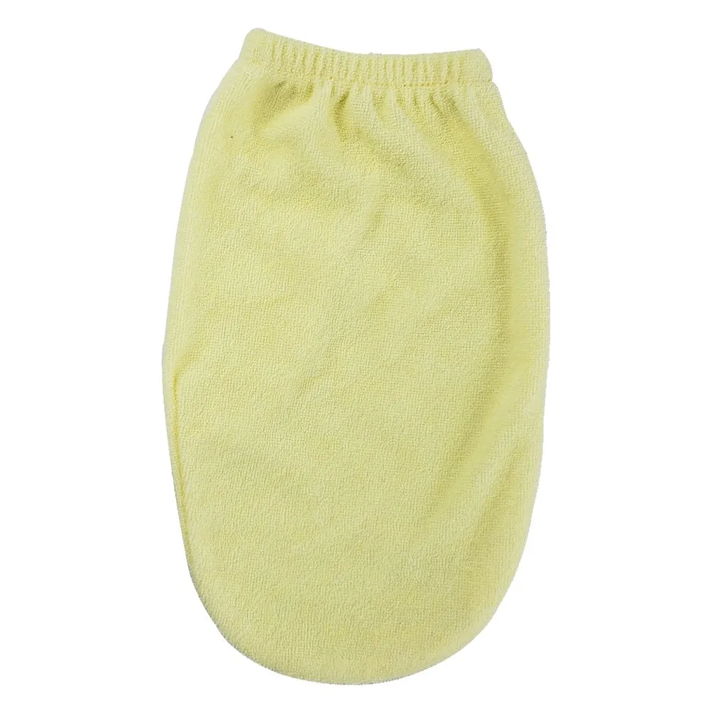 Wash Cloth Mitten Yellow 3pk