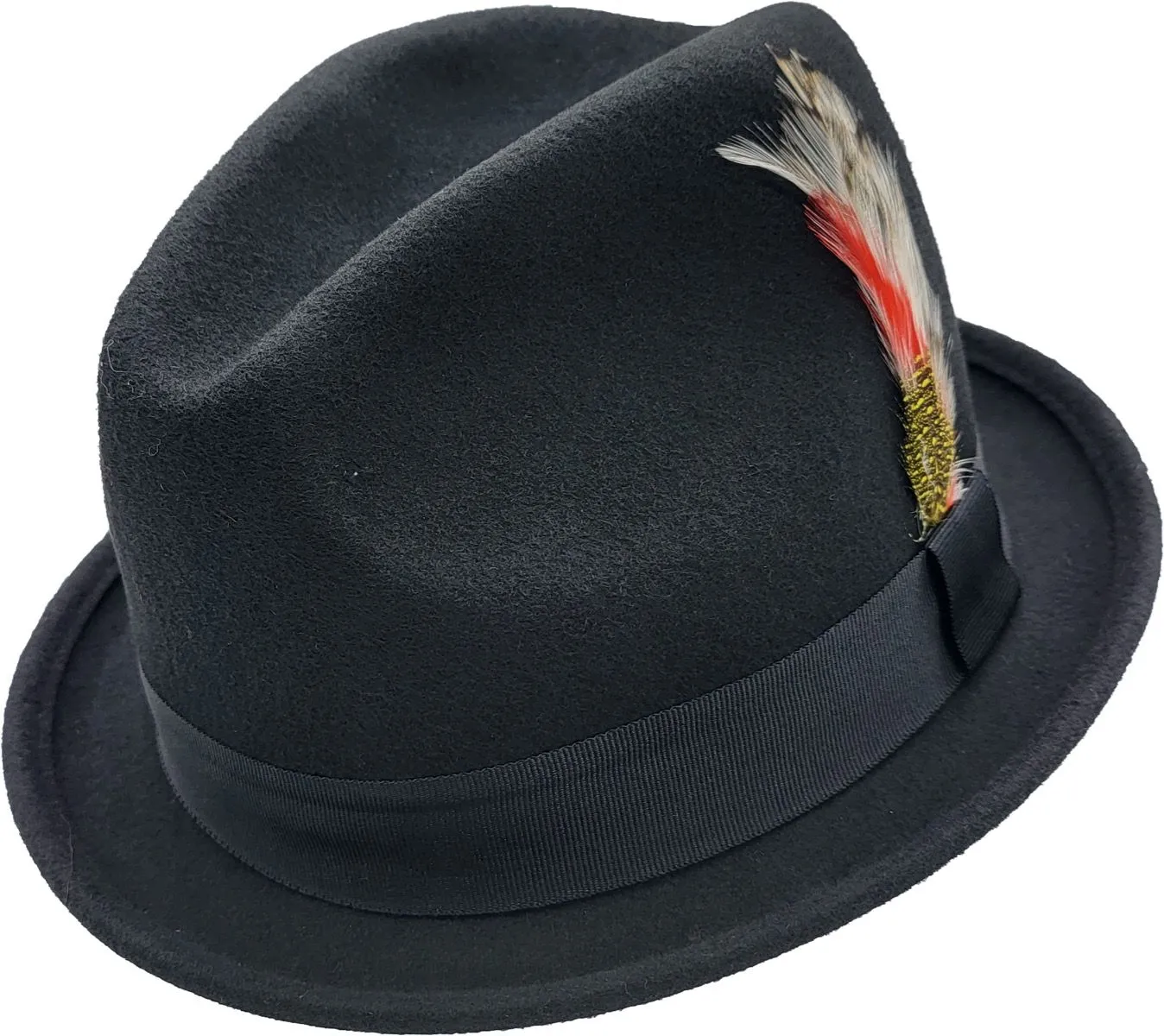 White Wool Felt Trilby Hat