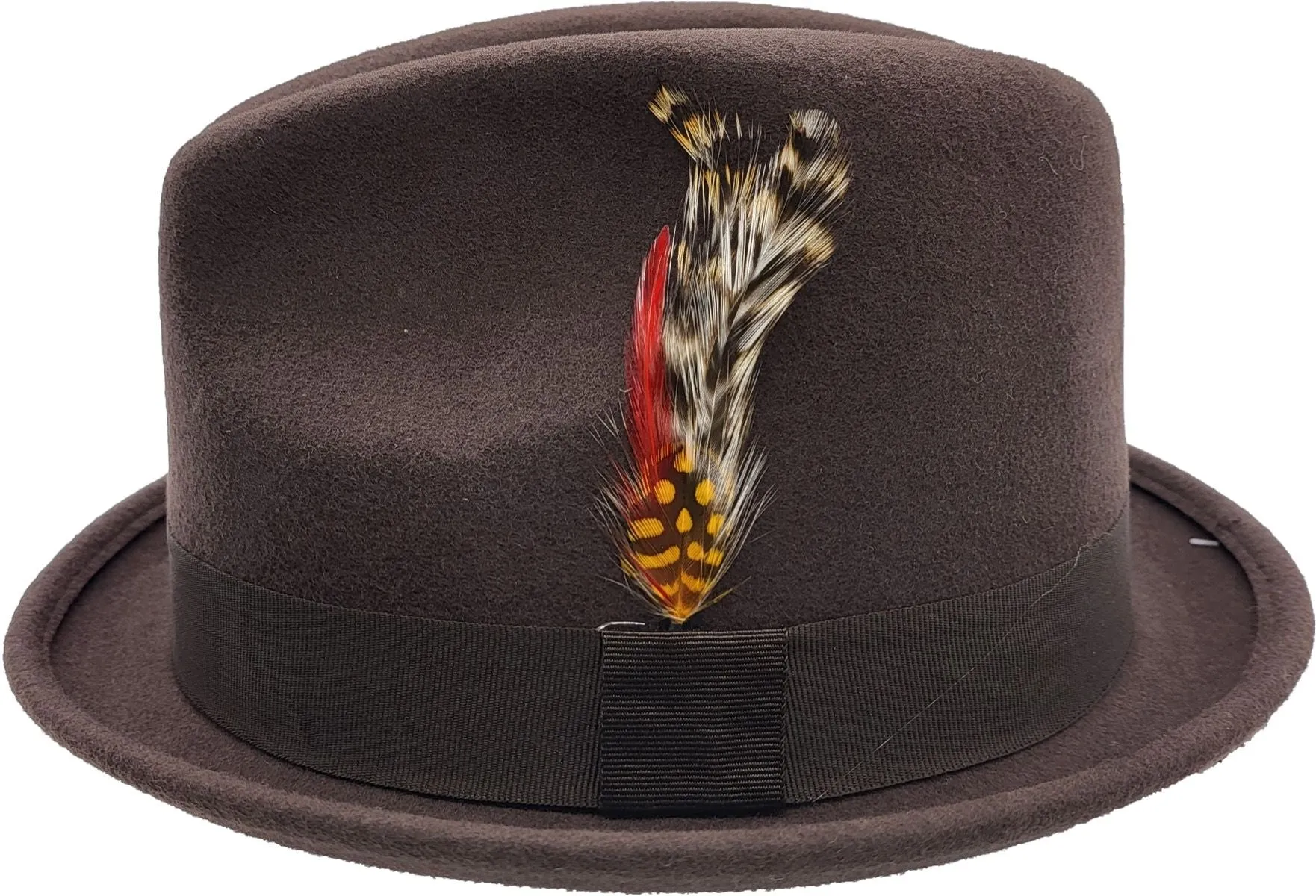 White Wool Felt Trilby Hat