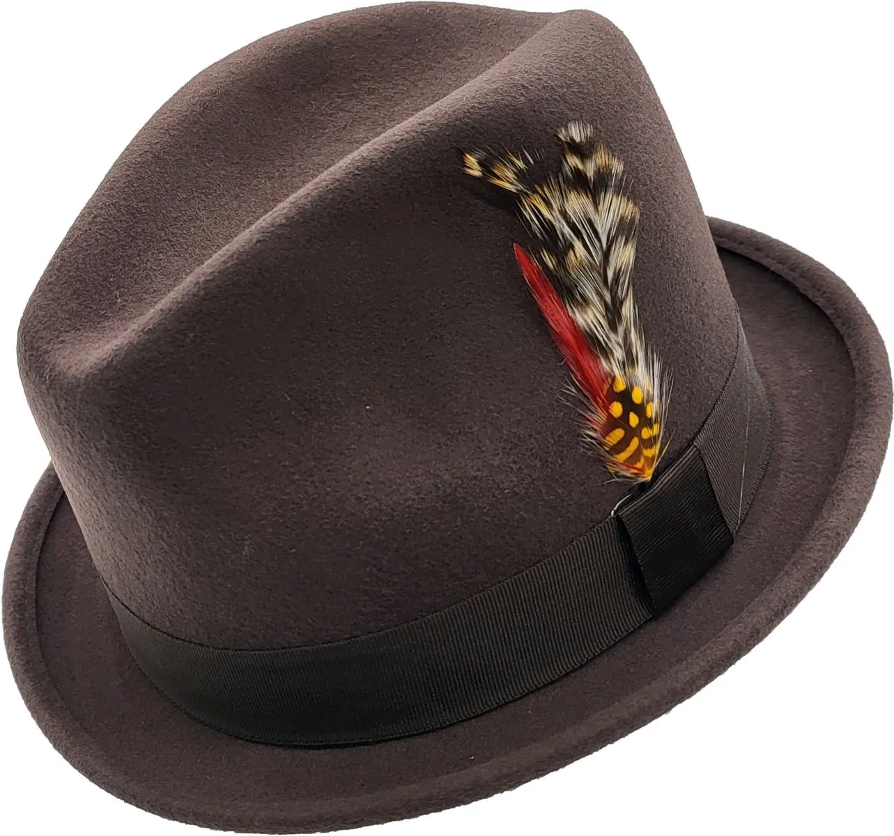 White Wool Felt Trilby Hat