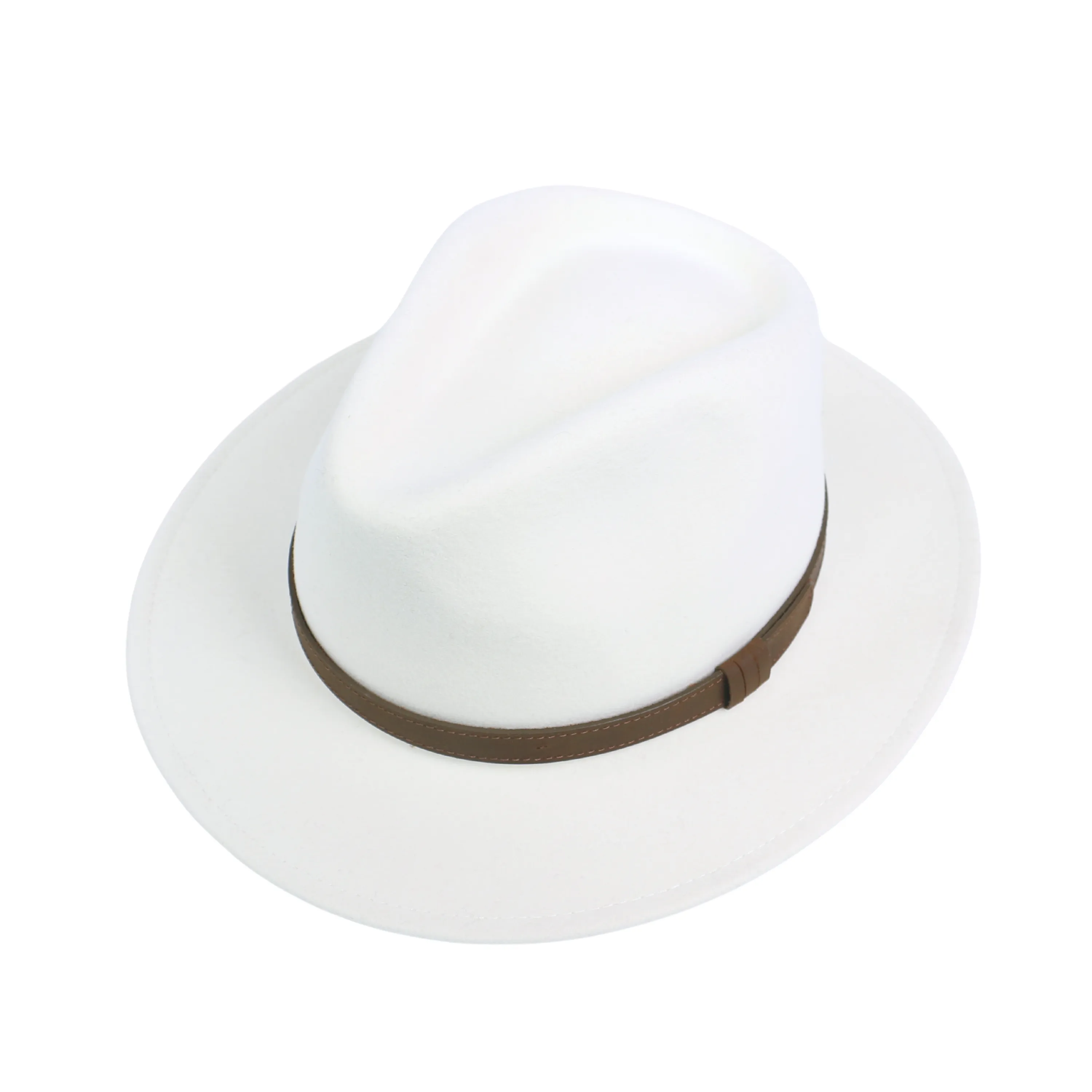 Wide Brim Classic Trilby Fedora Hat for Men & Women