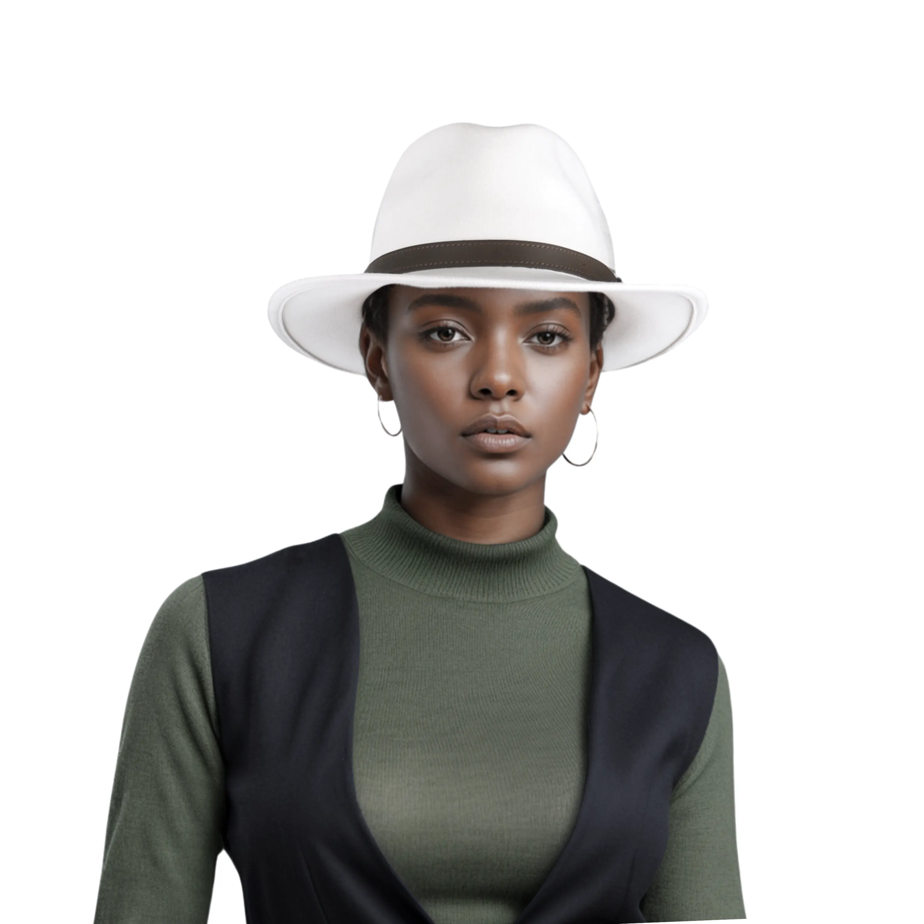 Wide Brim Classic Trilby Fedora Hat for Men & Women