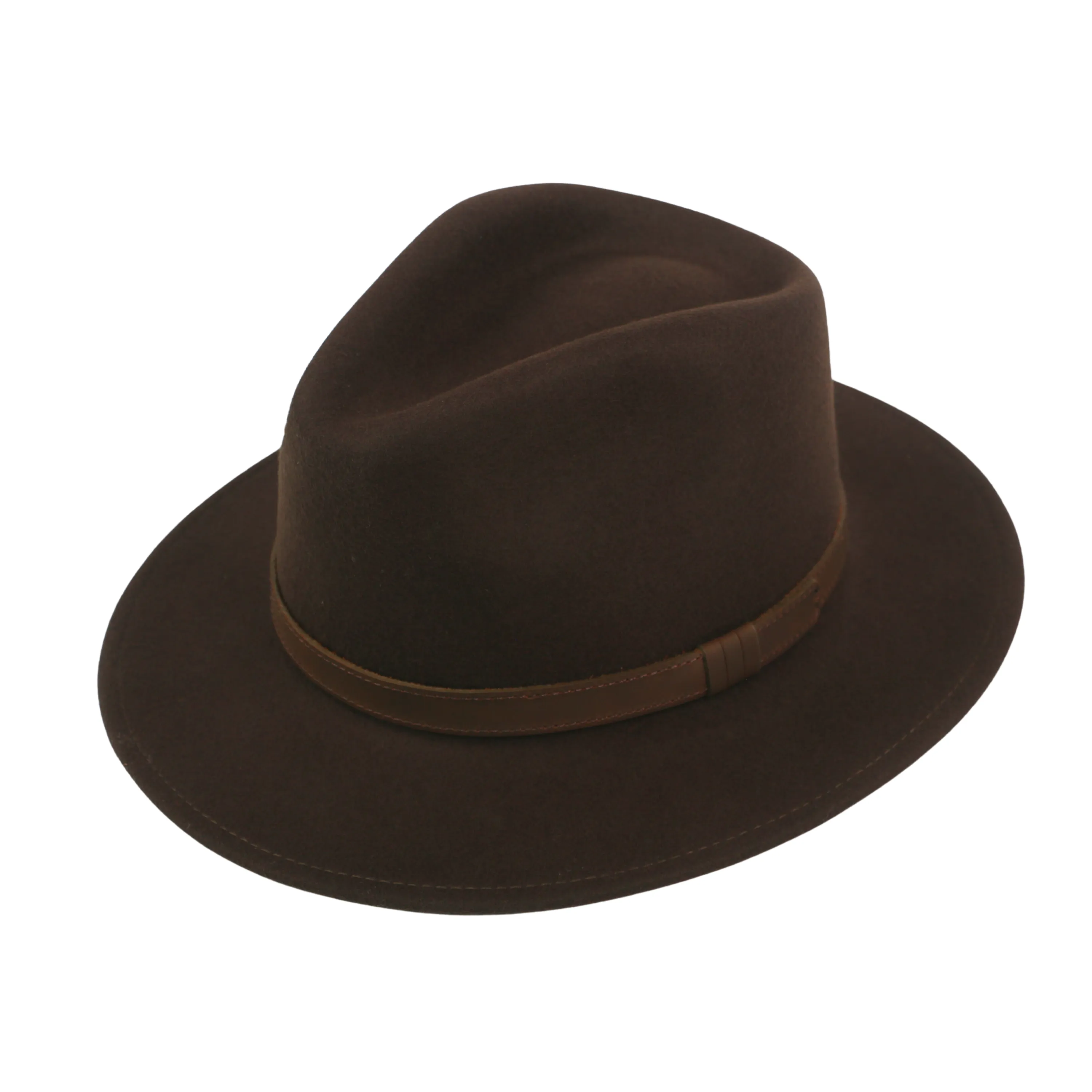 Wide Brim Classic Trilby Fedora Hat for Men & Women