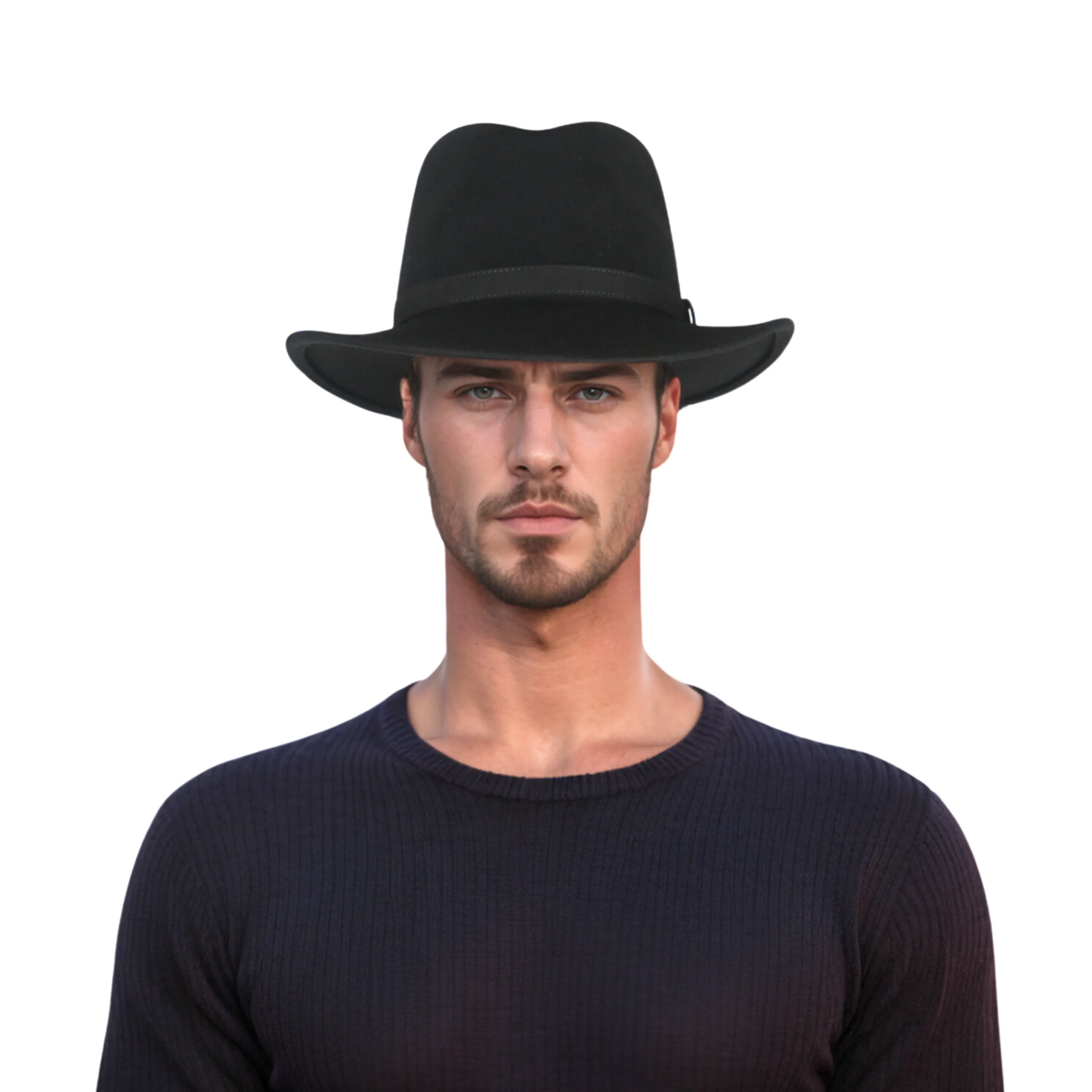 Wide Brim Classic Trilby Fedora Hat for Men & Women