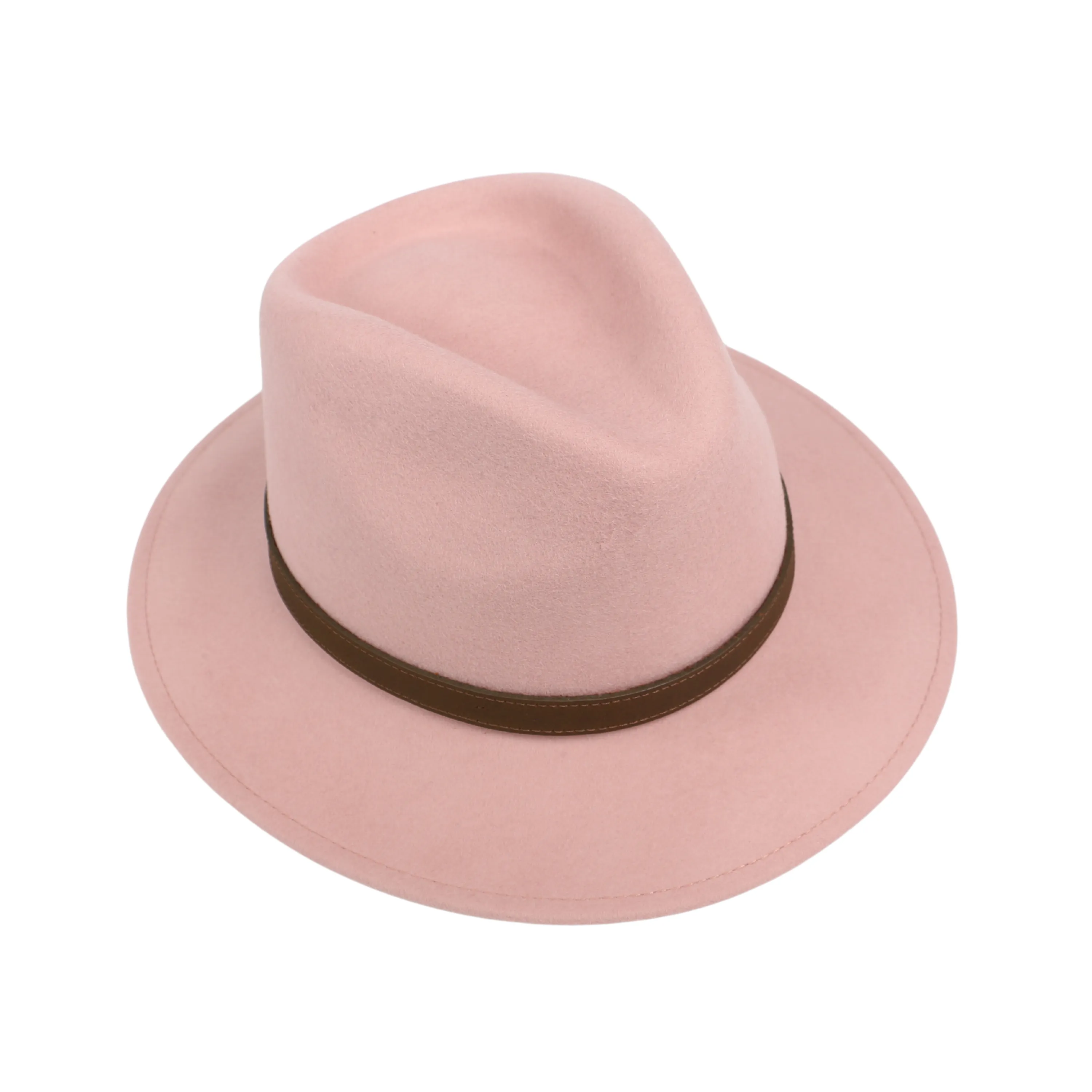 Wide Brim Classic Trilby Fedora Hat for Men & Women