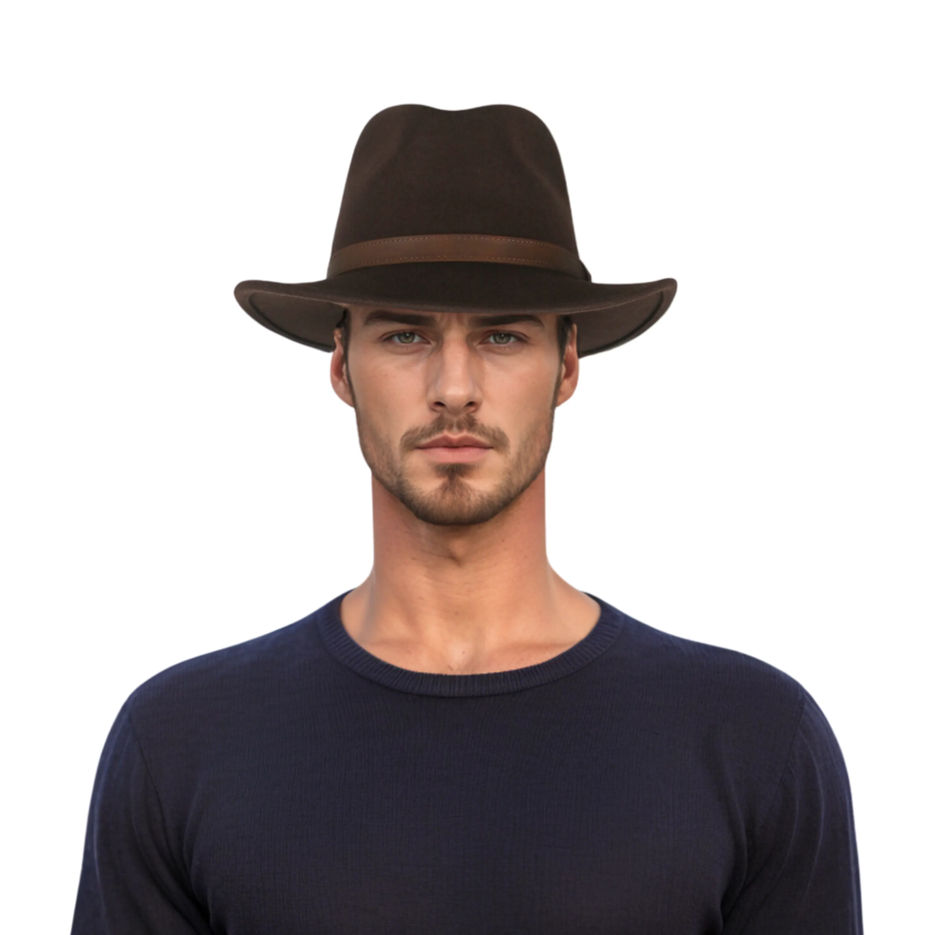 Wide Brim Classic Trilby Fedora Hat for Men & Women