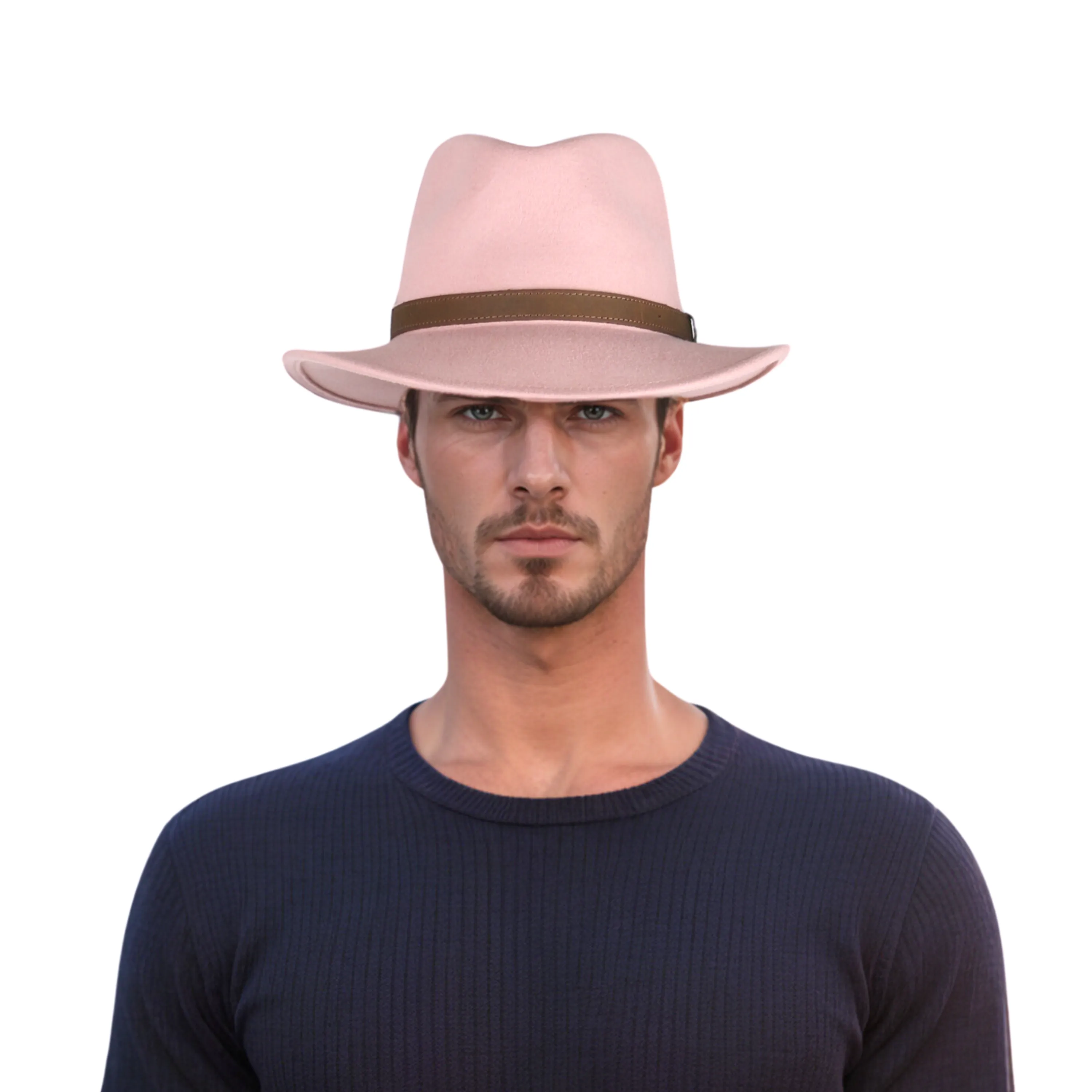 Wide Brim Classic Trilby Fedora Hat for Men & Women