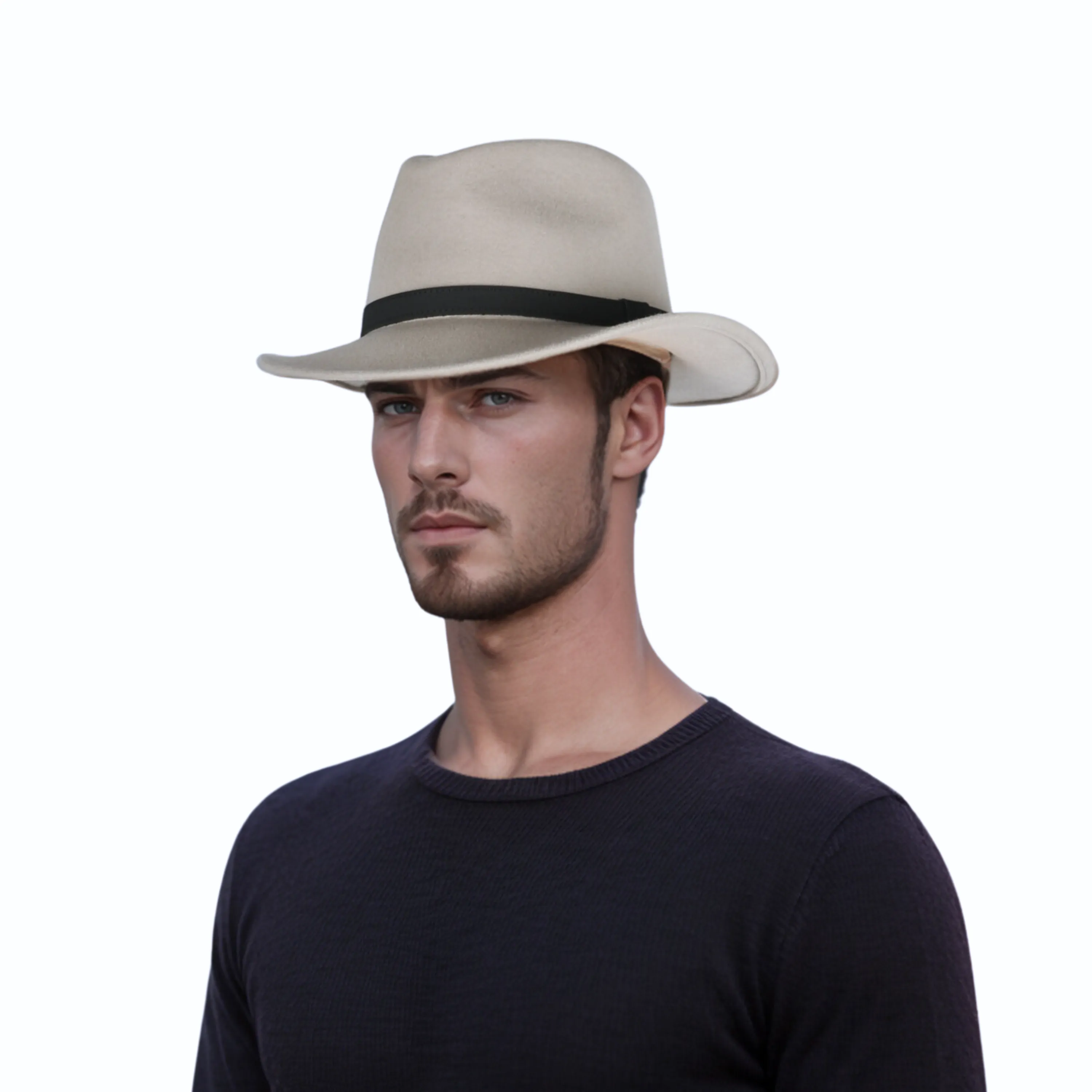 Wide Brim Classic Trilby Fedora Hat for Men & Women
