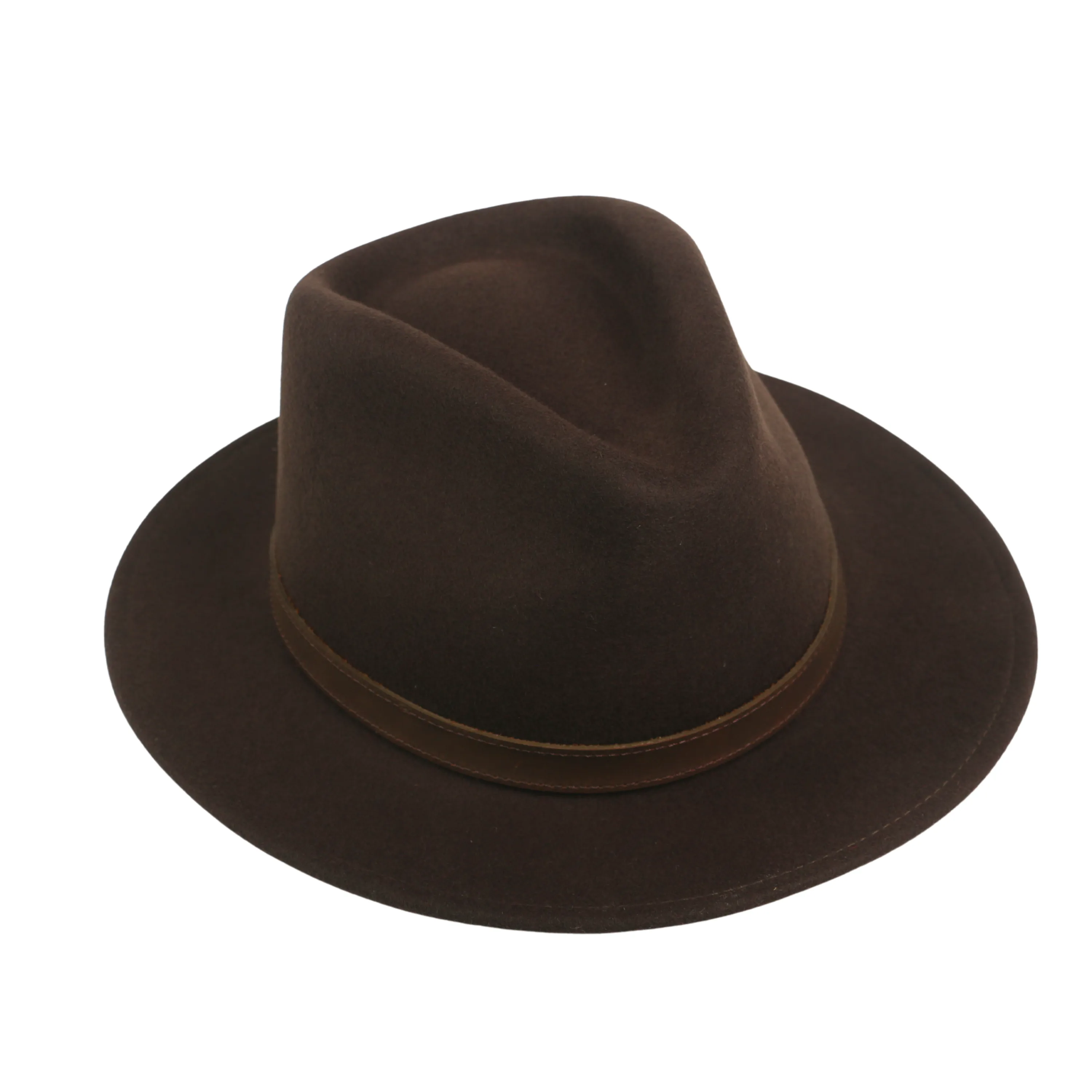 Wide Brim Classic Trilby Fedora Hat for Men & Women