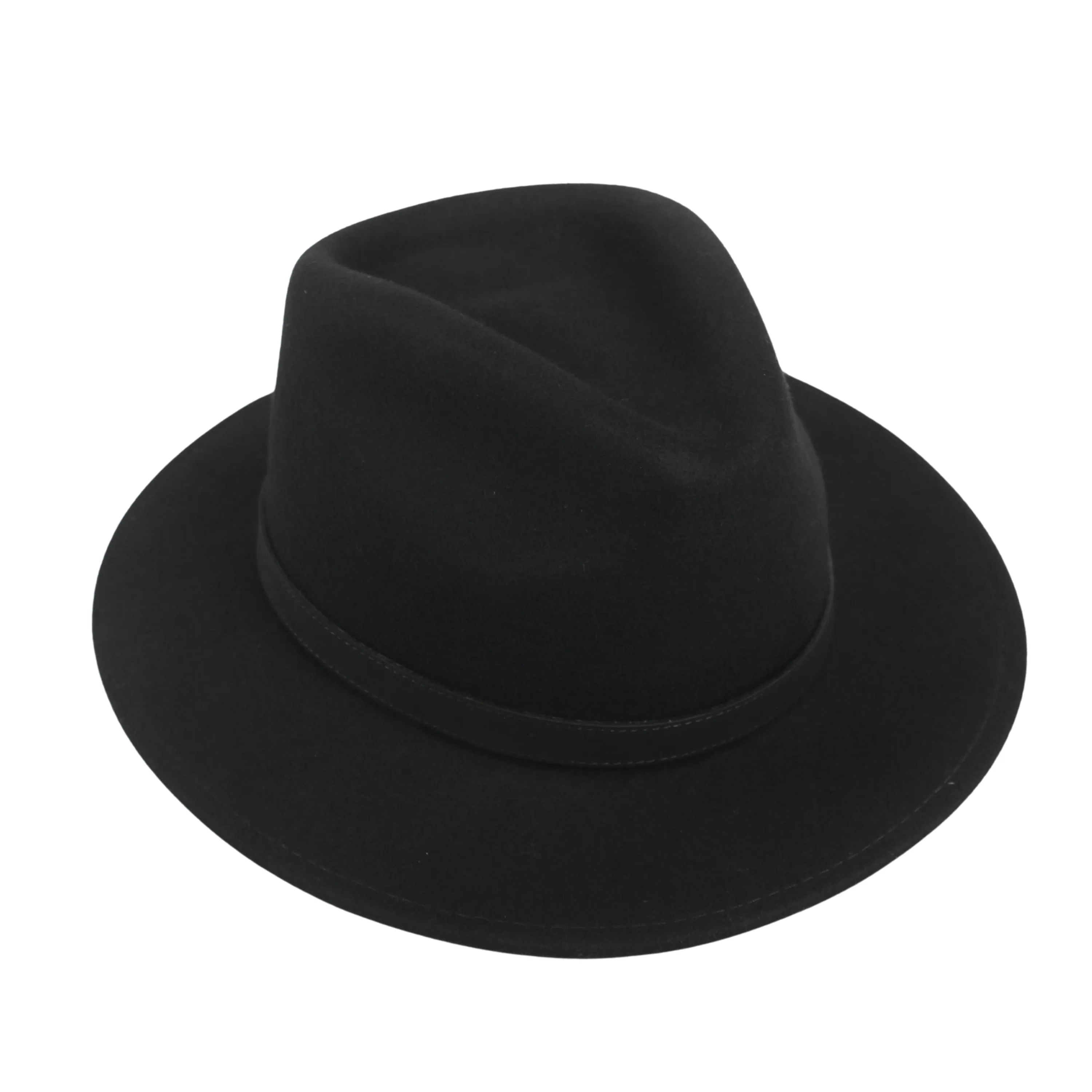 Wide Brim Classic Trilby Fedora Hat for Men & Women