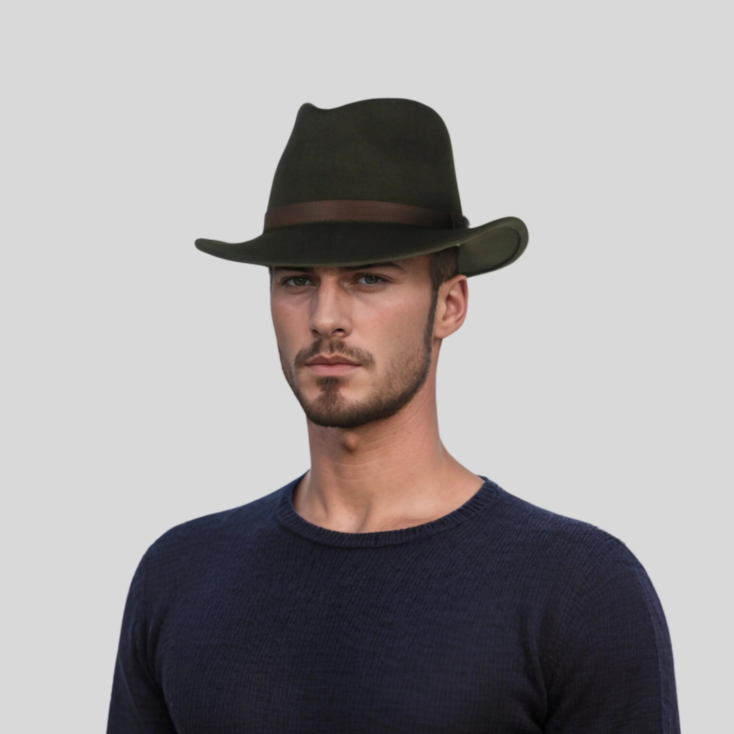 Wide Brim Classic Trilby Fedora Hat for Men & Women
