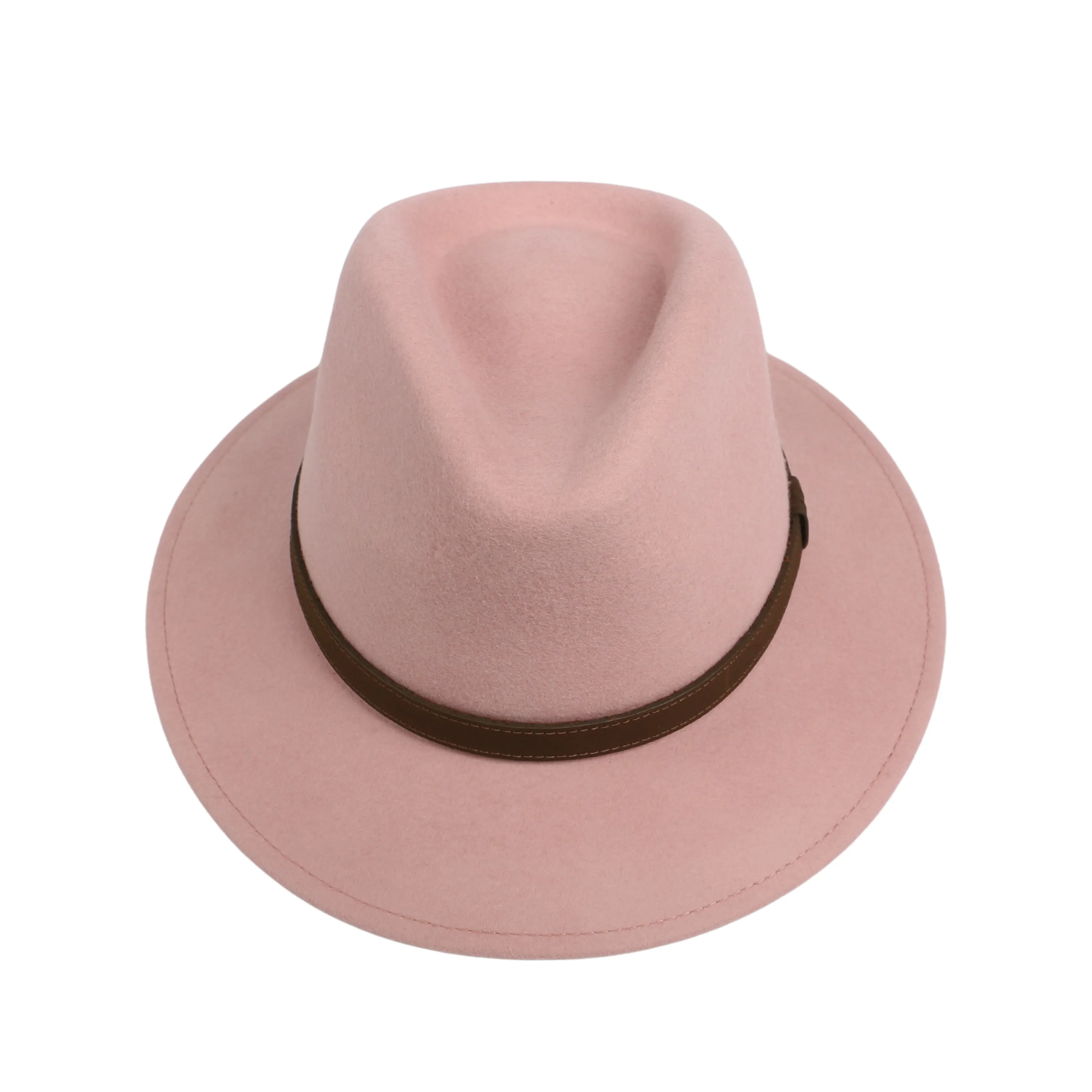 Wide Brim Classic Trilby Fedora Hat for Men & Women