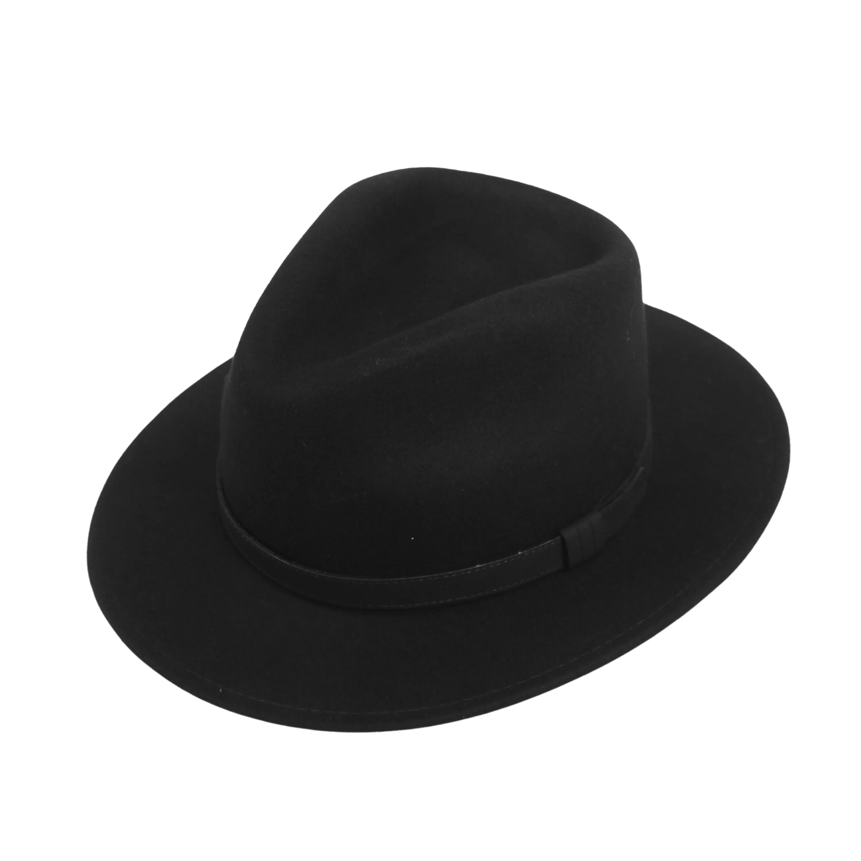Wide Brim Classic Trilby Fedora Hat for Men & Women