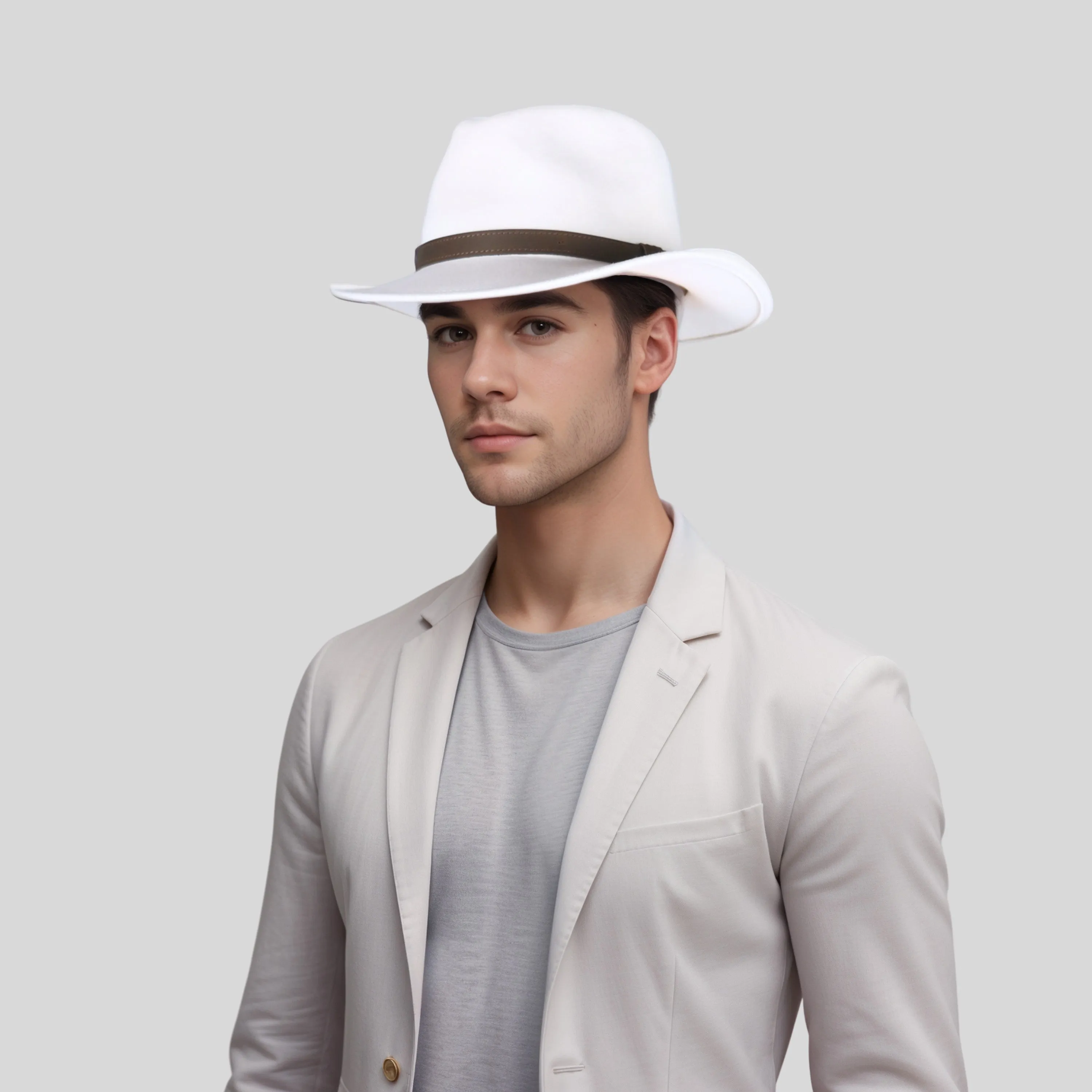Wide Brim Classic Trilby Fedora Hat for Men & Women