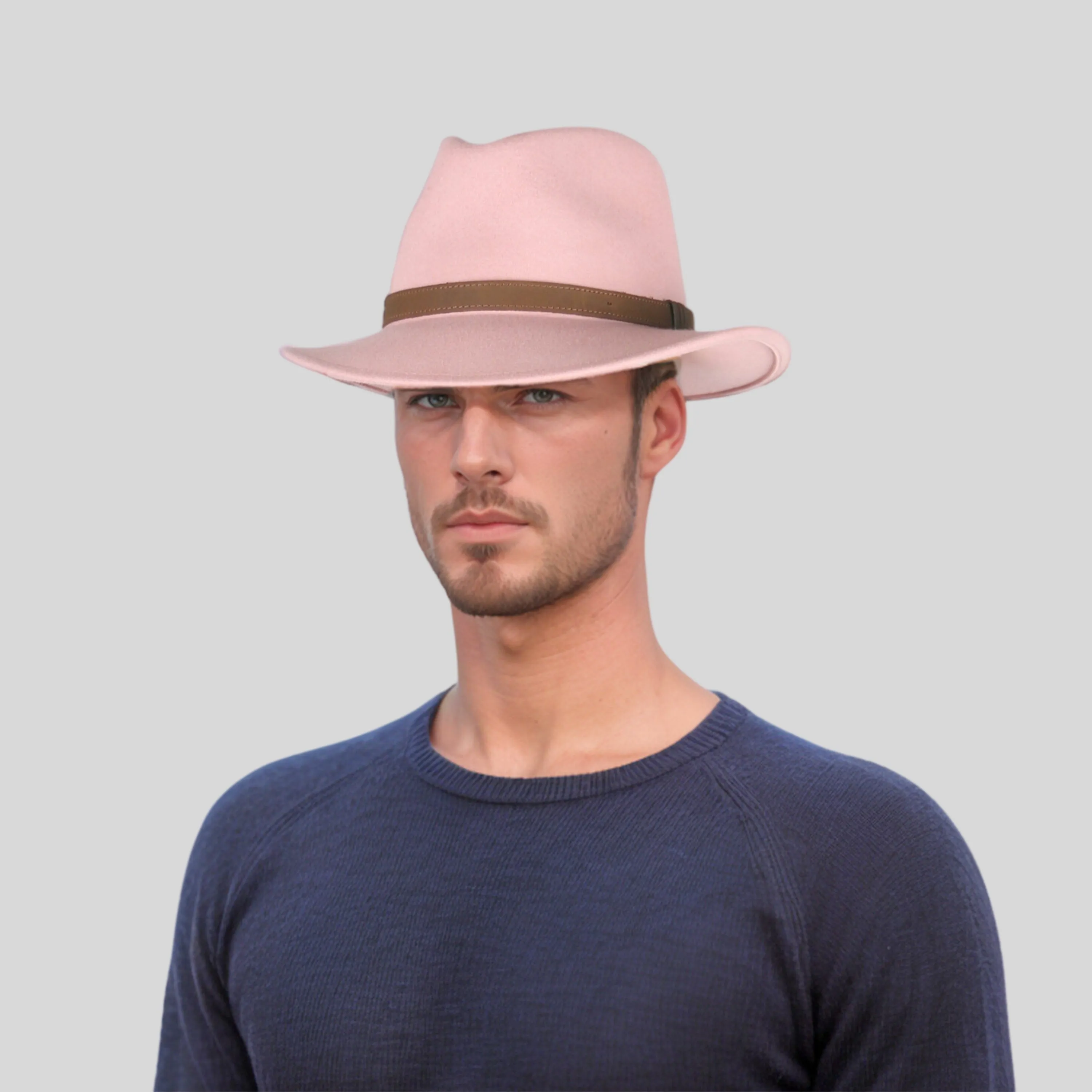 Wide Brim Classic Trilby Fedora Hat for Men & Women