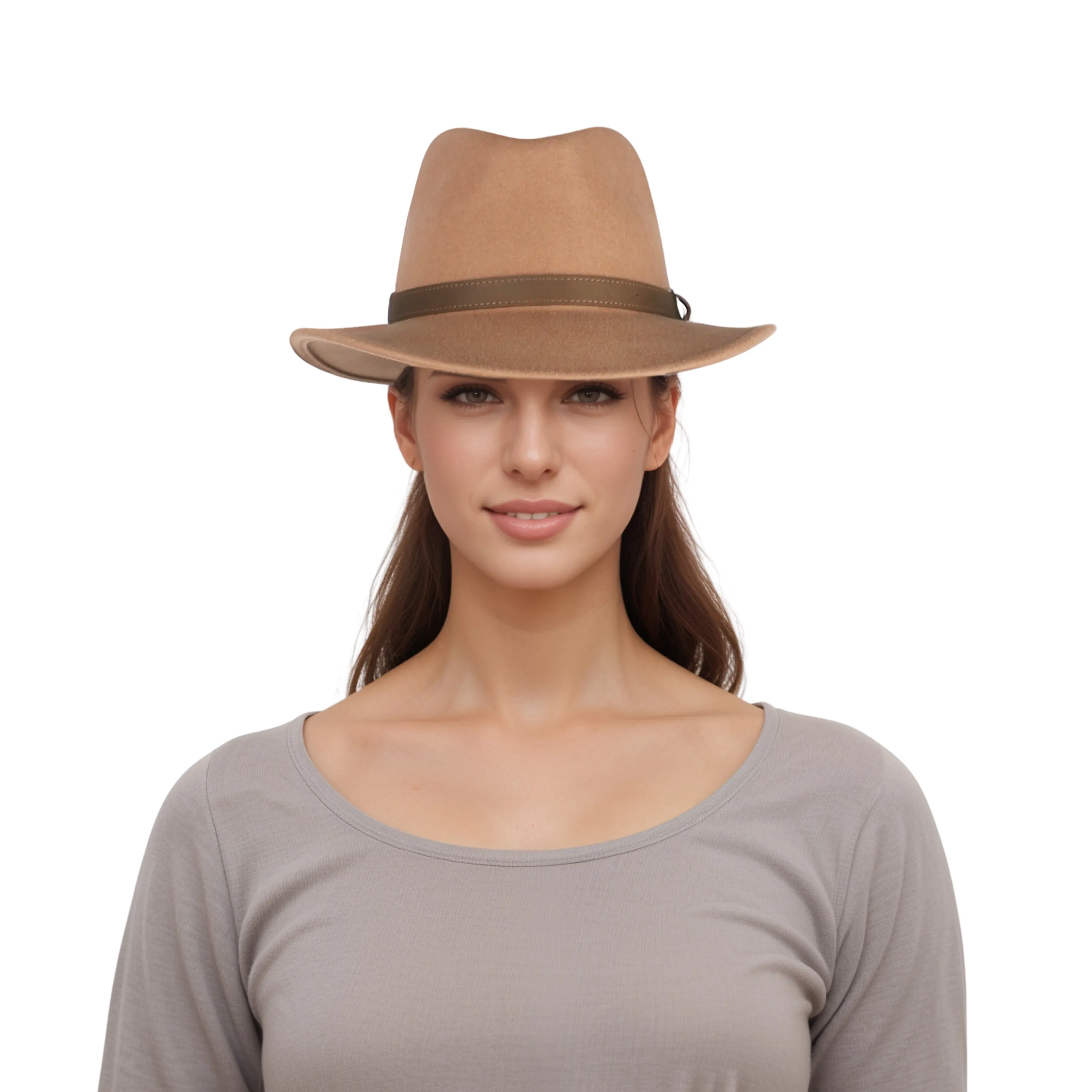 Wide Brim Classic Trilby Fedora Hat for Men & Women
