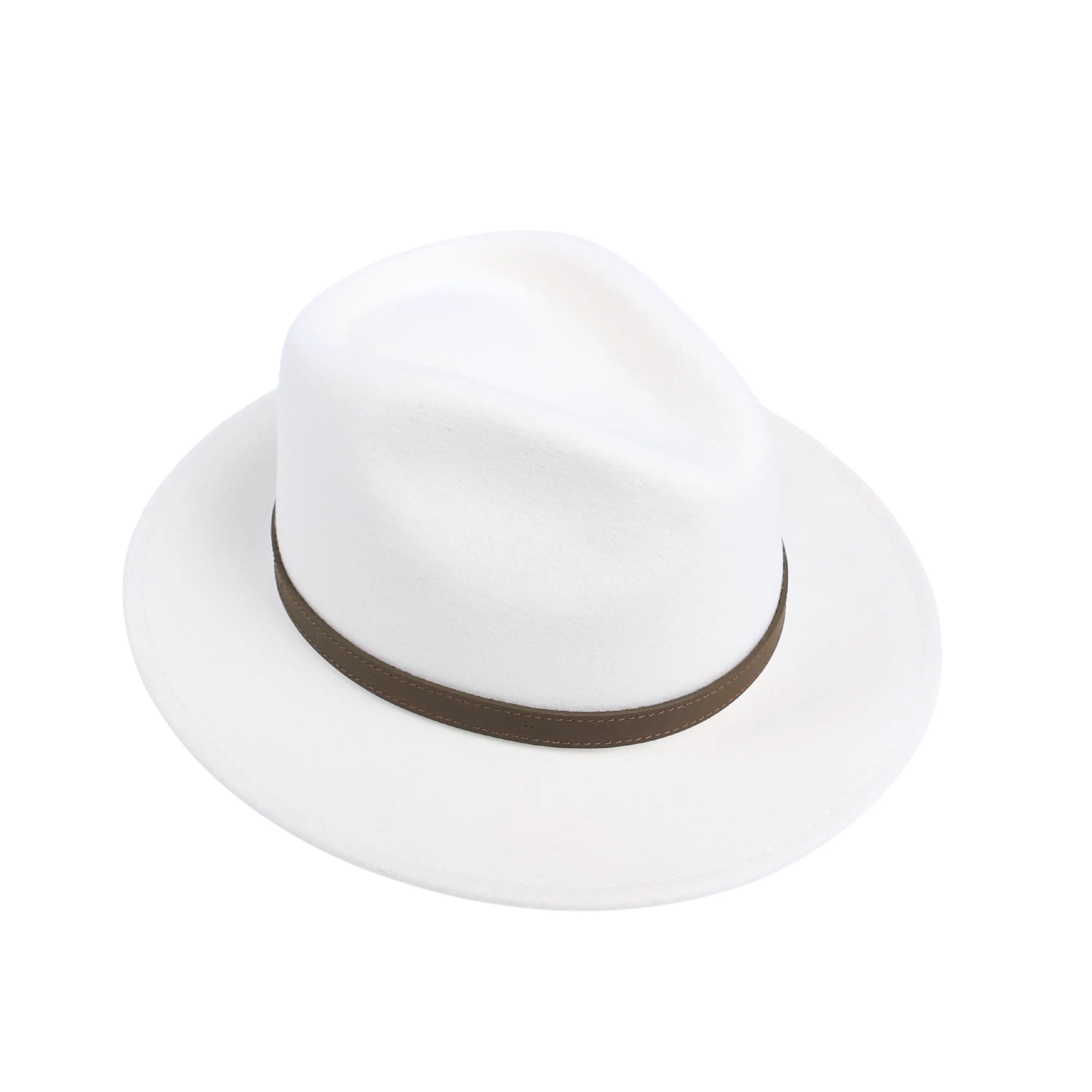 Wide Brim Classic Trilby Fedora Hat for Men & Women