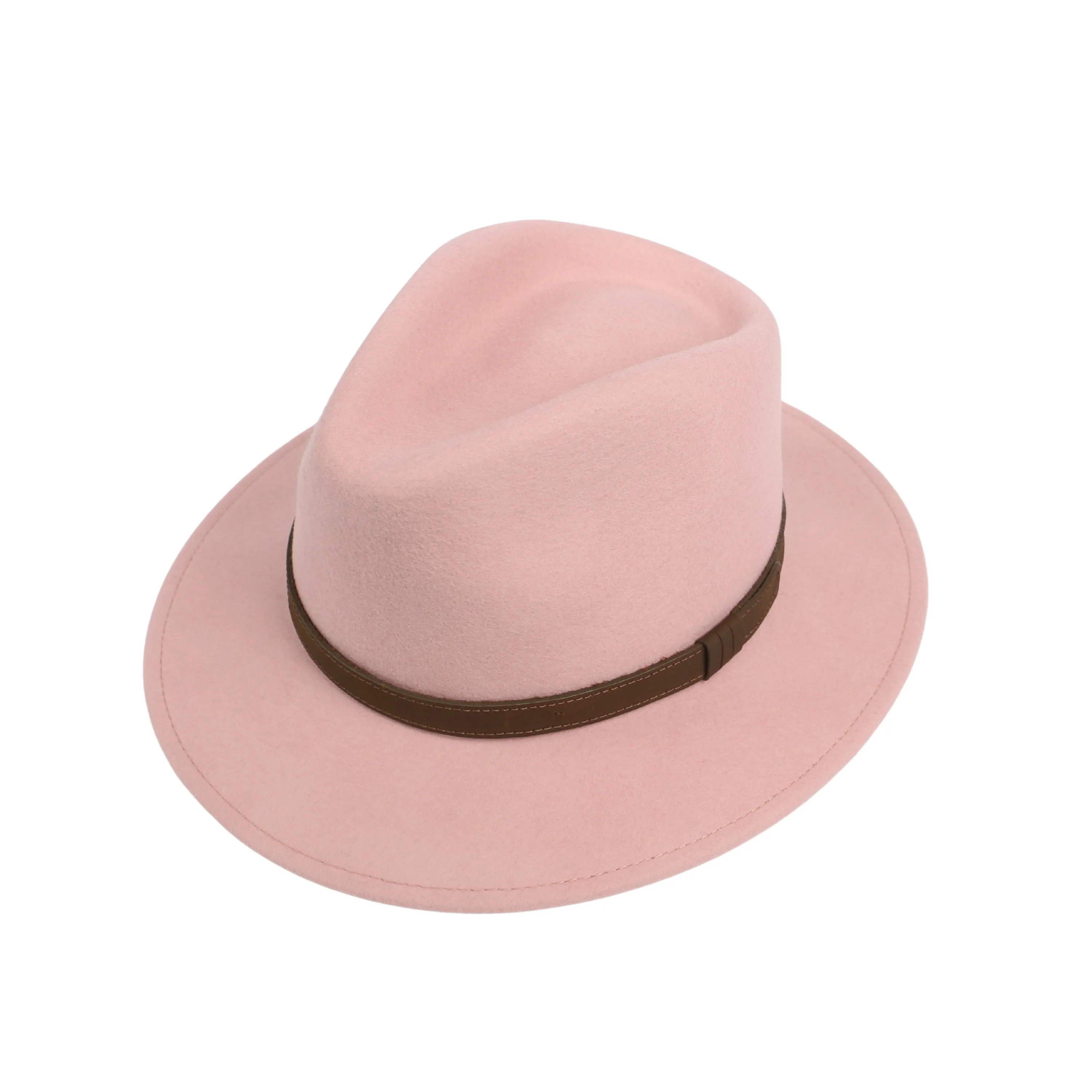 Wide Brim Classic Trilby Fedora Hat for Men & Women