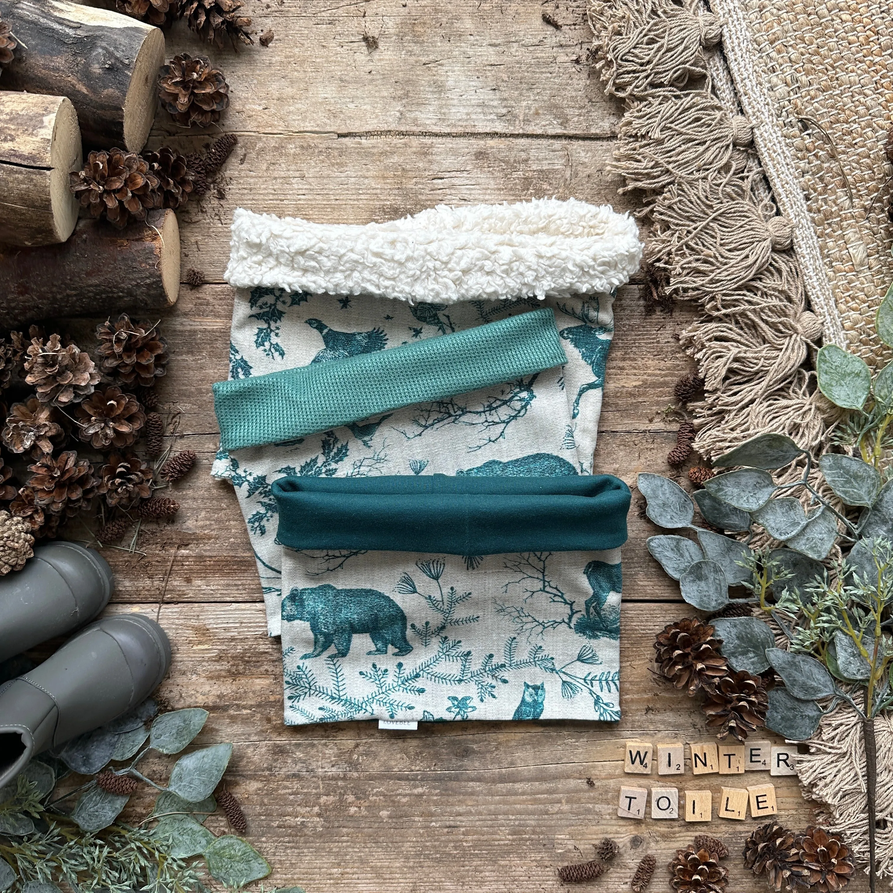 Winter Toile Printed Snood | Ready To Post