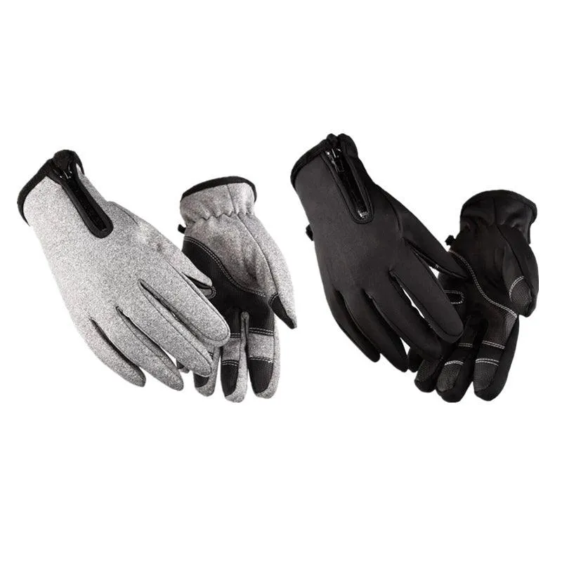 Winter Warm Windproof Waterproof Anti-Slip Thermal Touch Screen Gloves Unisex M Size