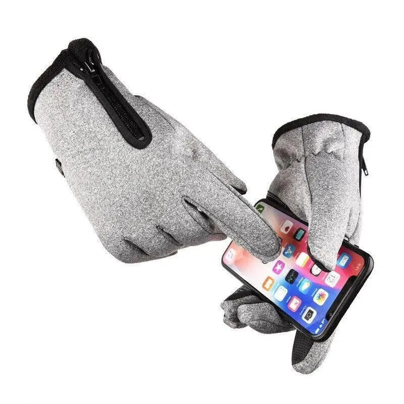 Winter Warm Windproof Waterproof Anti-Slip Thermal Touch Screen Gloves Unisex M Size