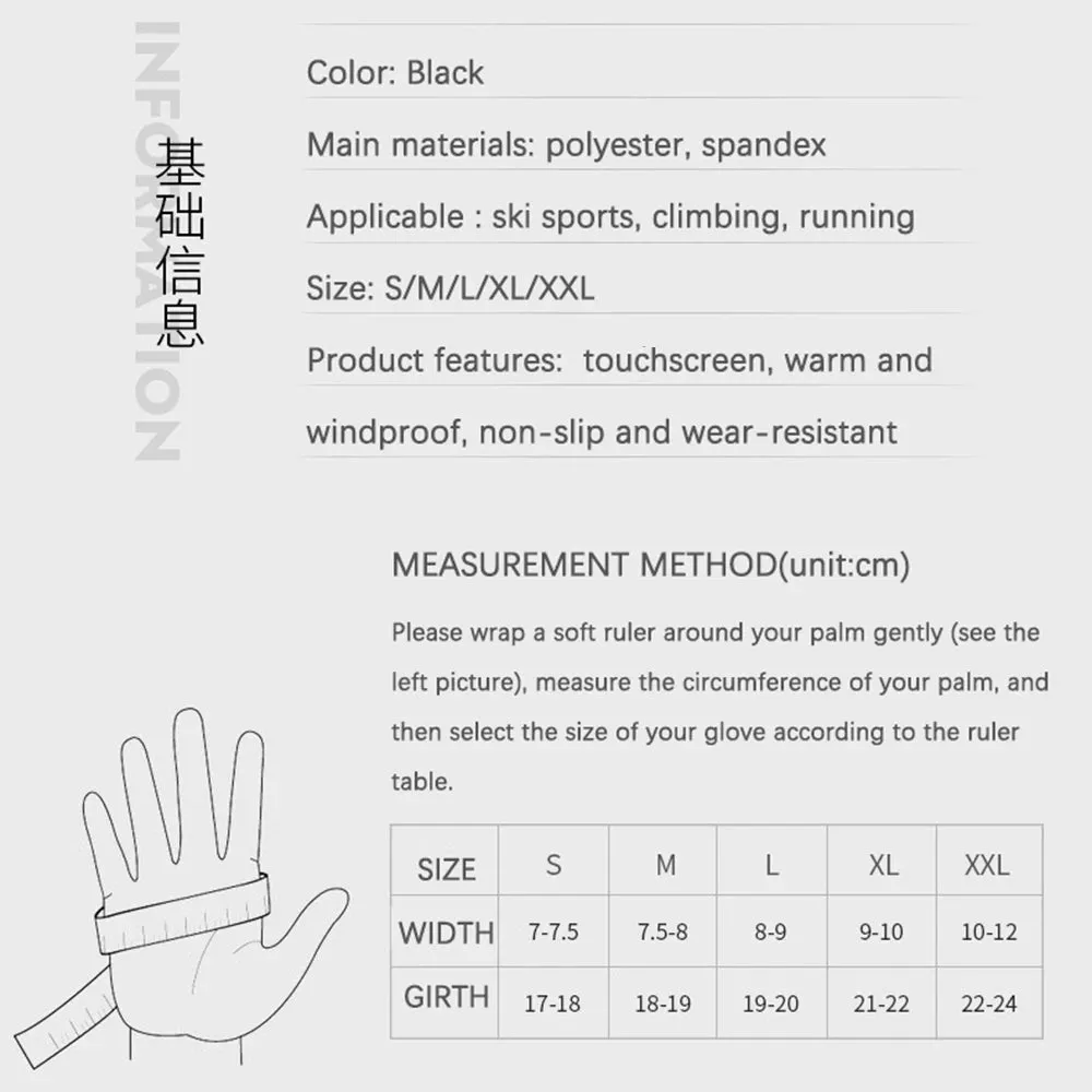 Winter Waterproof Gloves - Windproof Sports Gloves for Touchscreen Driving Motorcycle