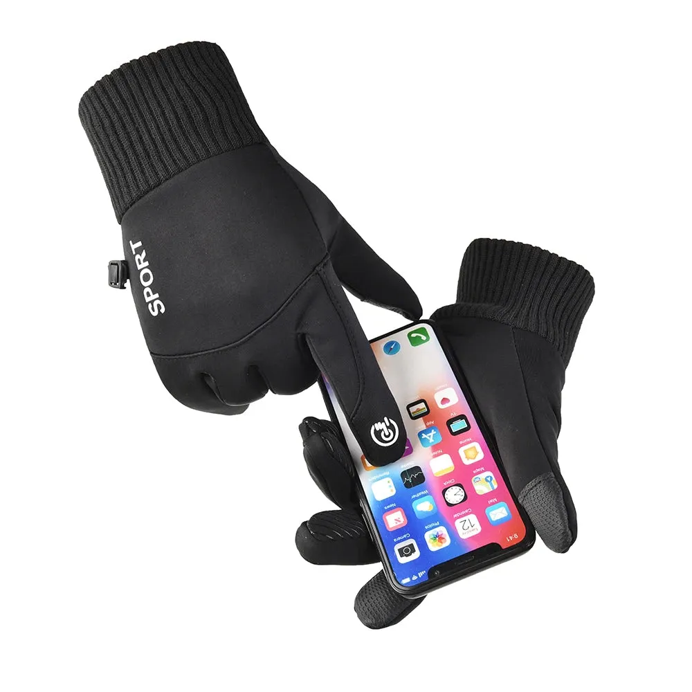 Winter Waterproof Gloves - Windproof Sports Gloves for Touchscreen Driving Motorcycle