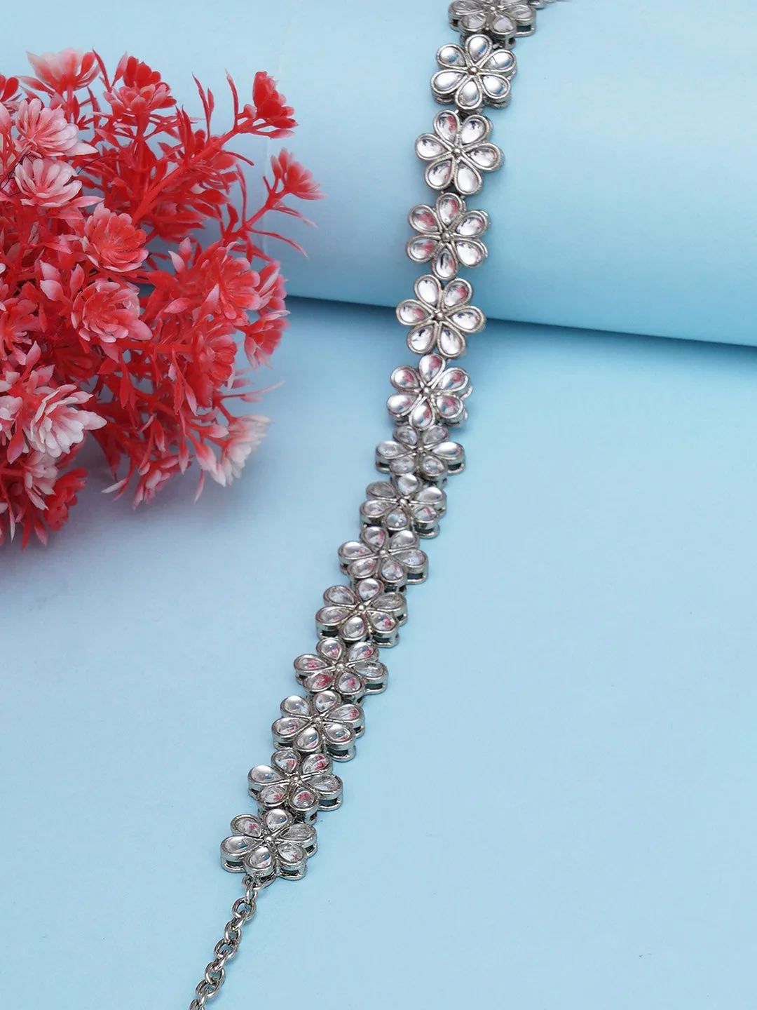 Women Silver-Toned Embellished Hairband