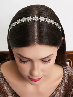 Women Silver-Toned Embellished Hairband