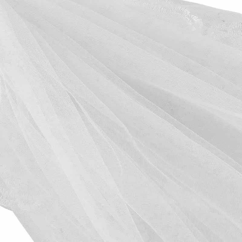 Womens Short Fingertip Length 1 Tier Lace Wedding Bridal Veil