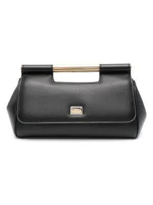 Women's Sicily Medium Leather Clutch in Black | Size UNI | BB7612AN76780999